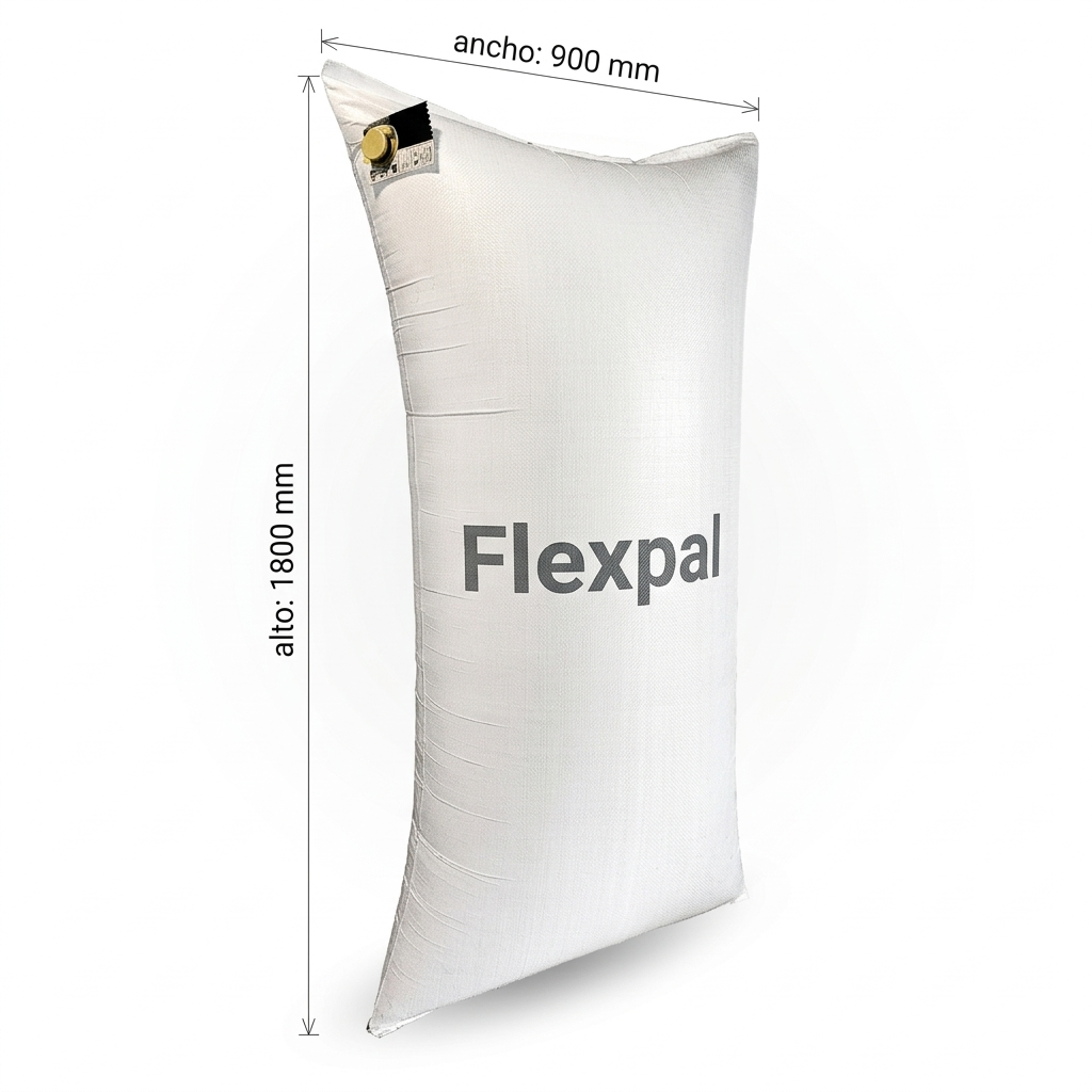 Airbag de rafia 900×1800 mm para contenedores 40' — Flexpal