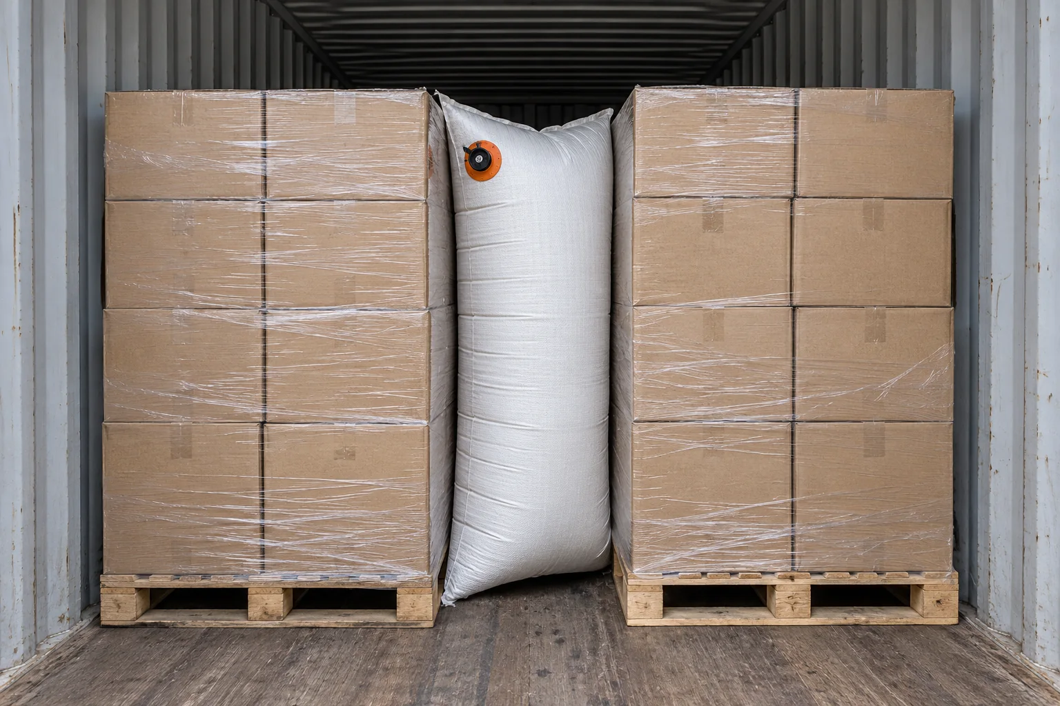 Airbags hinchables para protección de carga en contenedor — Flexpal