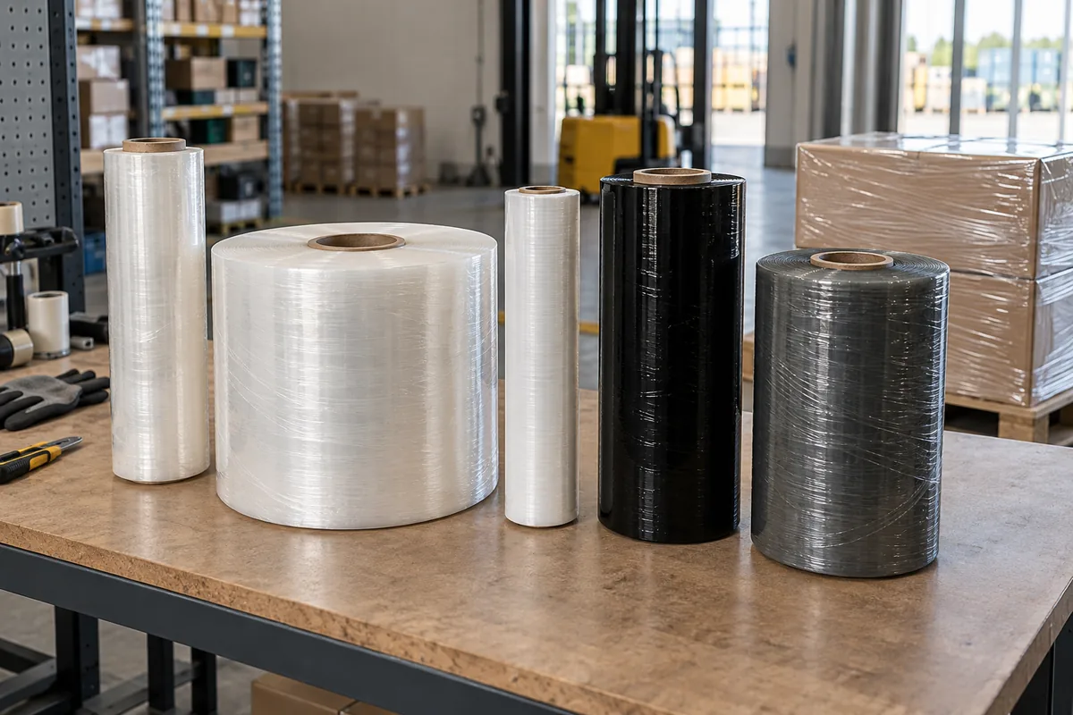 Bobinas de film estirable de varios formatos para embalaje industrial