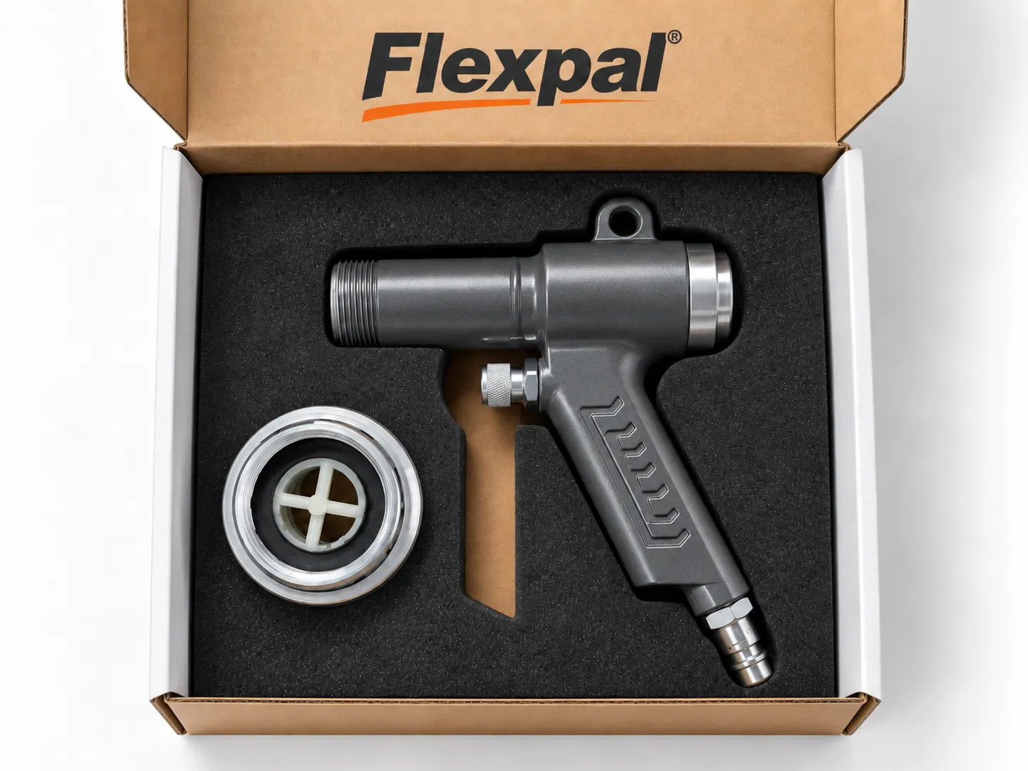Kit de pistola infladora de airbags con cabezal en estuche Flexpal con espuma