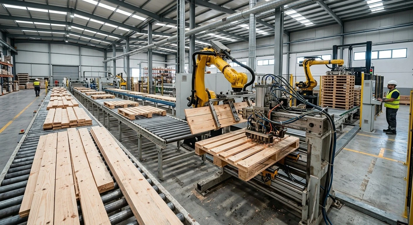 Línea automática de fabricación de palets — Flexpal