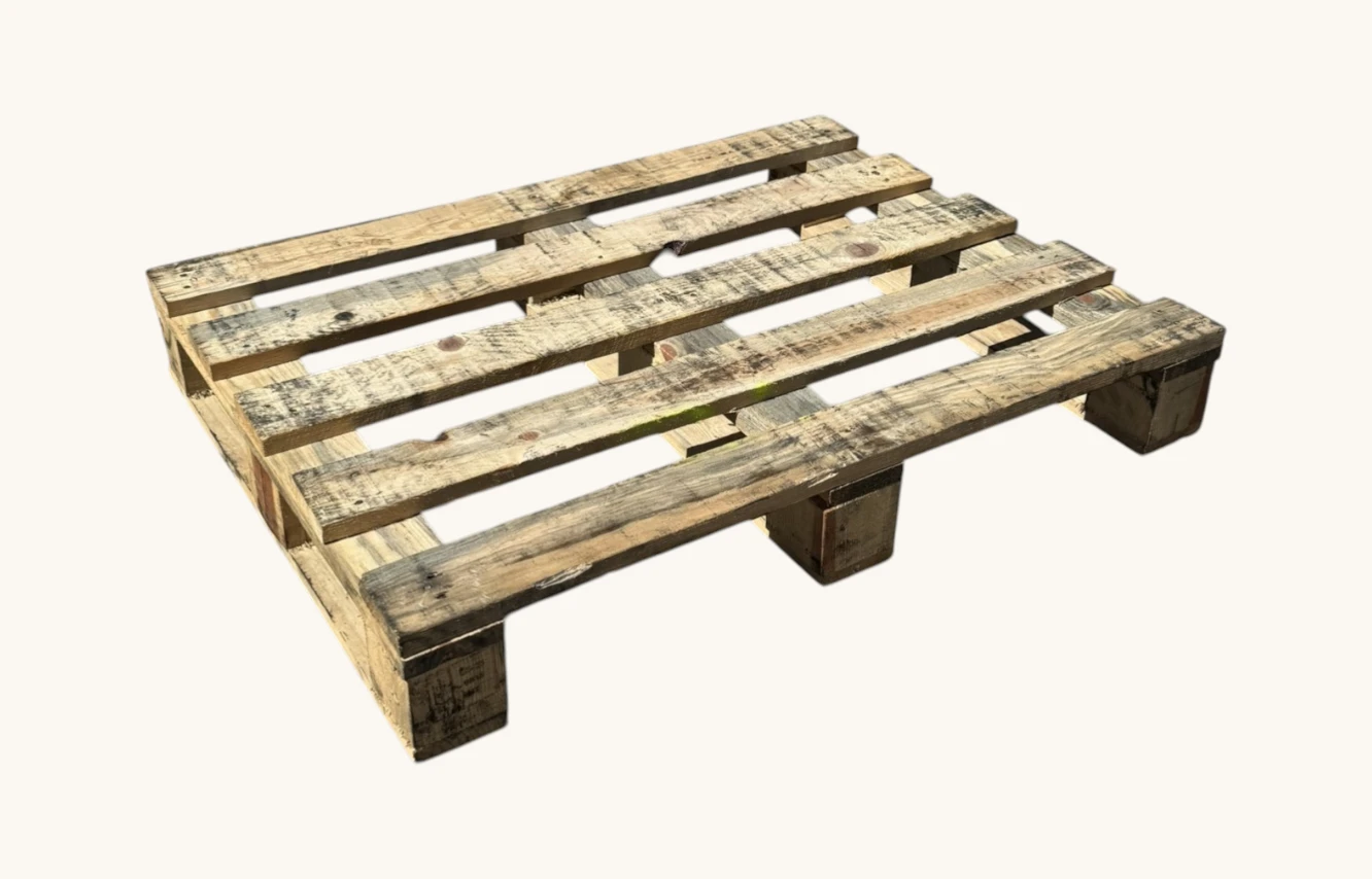 Palet de madera usado de 600 × 800 mm, formato medio palet de Flexpal